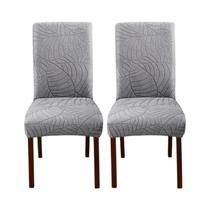 Capas De Cadeira De Jantar Em Jacquard De Cor Sólida, 2/4 Peças, Universais Para Cozinha, Hotel E