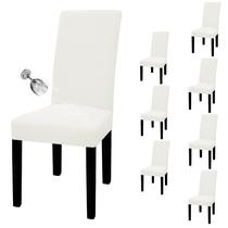 Capas de cadeira de jantar impermeáveis Easy-Going de 8 peças, creme grande Capas de cadeira de jantar impermeáveis Easy-Going de 8 peças, creme grande