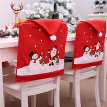 Capas de cadeira, decoração de jantar de Natal, 6 unidades