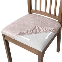 Capas de cadeira FORCHEER, conjunto de 4 cremes elásticos laváveis