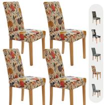 Capas de cadeira Secgo para sala de jantar, pacote com 4, elastano azul Capas de cadeira Secgo para sala de jantar, pacote com 4, elastano azul