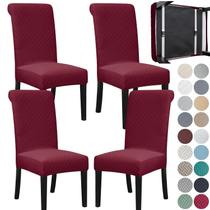 Capas de cadeira SPRINGRICO Dining Room Wine Red, conjunto de 4