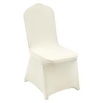 Capas de cadeira VEVOR Flat-Front Poliéster Spandex Ivory x50