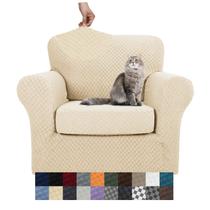 Capas de cadeira YEMYHOM Checkered Living Room High Stretch Bege Capas de cadeira YEMYHOM Checkered Living Room High Stretch Bege