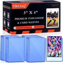 Capas de cartão Toploads TRUGQ 200 para cartões 3x4 com protetores Capas de cartão Toploads TRUGQ 200 para cartões 3x4 com protetores