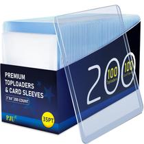 Capas de cartas Top Loaders de 3 x 4 polegadas para cartões de beisebol x200 PJU
