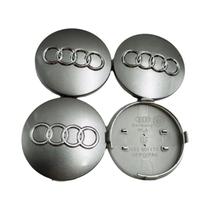 Capas De Centro De Roda De Carro Pretas E Cinzas De 60mm, 4 Peças Para Audi A1 A3 A4 A5 A6,