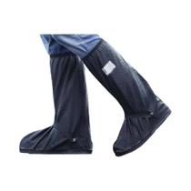 Capas De Chuva Impermeáveis Pretas De Cano Alto Com Refletor Para Homens E Mulheres, Capas