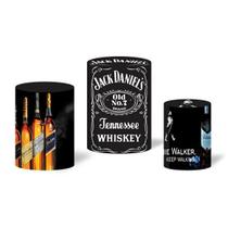 Capas de Cilindro em Tecido Sublimado Whiskey Jack Daniel's
