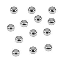 Capas De Crimpagem Em Aço Inoxidável 100pcs 2 2.5 3mm Espaçadores Redondos Para Pulseira Colar