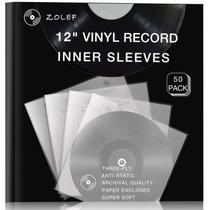 Capas de disco de vinil internas de 12 x 12 cm, pacote com 50, 3 camadas, antiestáticas Capas de disco de vinil internas de 12 x 12 cm, pacote com 50, 3 camadas, antiestáticas
