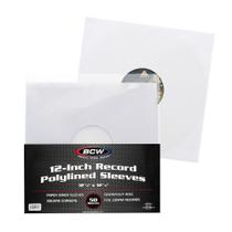 Capas de discos de vinil LP BCW, pacote de 12 polegadas com 50 brancos
