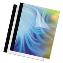 Capas de encadernação térmica Fellowes de 1/8 polegadas, pacote com 10 unidades, pretas