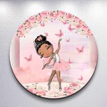 Capas De Festa Tema Bailarina Sublimadas 50x50 Decoração Painel Redondo 150x150 Balé