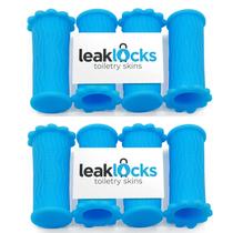 Capas de higiene pessoal LeakLocks, capa elástica para viagens, pacote com 8
