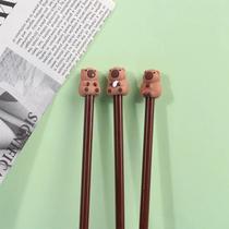 Capas De Lápis De Capivara Fofas Para Crianças, 10PCS, Coberturas De Silicone Para Canetas, Extensor Capas De Lápis De Capivara Fofas Para Crianças, 10PCS, Coberturas De Silicone Para Canetas, Extensor