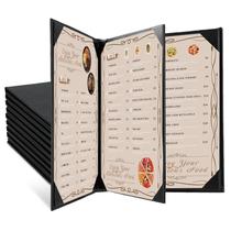 Capas de menu FLKQC Restaurant Synthetic Leather 4 View 8,5x11