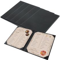 Capas de menu: material sintético FLKQC, 8,5 x 11 polegadas, pacote com 5 pretas Capas de menu: material sintético FLKQC, 8,5 x 11 polegadas, pacote com 5 pretas