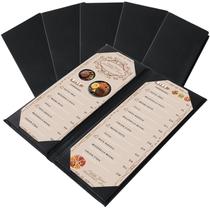 Capas de menu: material sintético FLKQC de 4,25 x 11 polegadas, pacote com 5