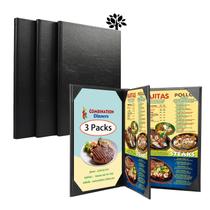 Capas de menu ONLVAN Leather 4 View-Book Style 8,5x11 Capas de menu ONLVAN Leather 4 View-Book Style 8,5x11