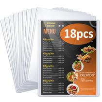 Capas de menu: todas as capas, pacote com 18, 2, ver todas em vinil transparente, 22 x 28 cm Capas de menu: todas as capas, pacote com 18, 2, ver todas em vinil transparente, 22 x 28 cm