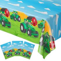 Capas de mesa Blue Orchards Tractor, pacote com 3, 54x108, plástico XL Capas de mesa Blue Orchards Tractor, pacote com 3, 54x108, plástico XL