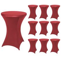 Capas de mesa de coquetel FestiCorp Spandex, pacote com 10 unidades, vermelhas, 75-80 cm Capas de mesa de coquetel FestiCorp Spandex, pacote com 10 unidades, vermelhas, 75-80 cm