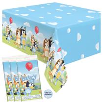 Capas de mesa exclusivas Bluey Birthday Party Plastic (pacote 3)