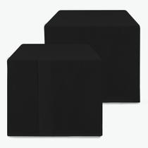 Capas de mesa HolidayIdeas Square Fitted 86 x 86 cm, pretas, pacote com 2 Capas de mesa HolidayIdeas Square Fitted 86 x 86 cm, pretas, pacote com 2