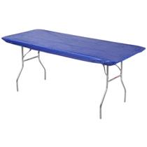 Capas de mesa Kwik-Covers de plástico retangular de 6 pés (azul royal) Capas de mesa Kwik-Covers de plástico retangular de 6 pés (azul royal)
