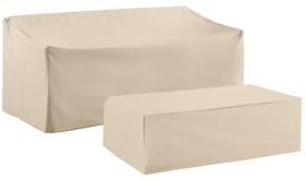 Capas de móveis Crosley Waterproof 2 peças para mesa de sofá Tan