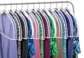 Capas de ombro de vinil transparente Handy Laundry, conjunto de 12