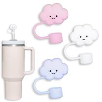 Capas de palha TERPINK Cute Silicone Cloud para Stanley Tumbler