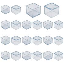 Capas de perna de cadeira Seimneire, 20 unidades, antiderrapantes, 30 x 30 mm, PVC transparente Capas de perna de cadeira Seimneire, 20 unidades, antiderrapantes, 30 x 30 mm, PVC transparente
