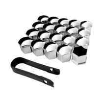 Capas De Proteção Para Porcas De Roda Em ABS Cromado Anti-Ferrugem Universal 20 Peças Acessórios Capas De Proteção Para Porcas De Roda Em ABS Cromado Anti-Ferrugem Universal 20 Peças Acessórios