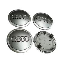 Capas De Roda De Carro Preto E Cinza 69mm 4pcs Emblema Audi Capas Centrais Para A3 A4 A6 Q3 Q5 Q7 A5