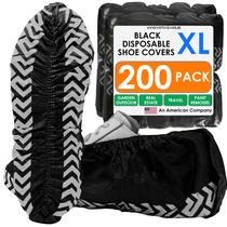 Capas de sapatos descartáveis Innovative Haus 200 Pack XL pretas antiderrapantes Capas de sapatos descartáveis Innovative Haus 200 Pack XL pretas antiderrapantes