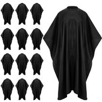 Capas de shampoo impermeáveis Barber Cape Run Pmy, 12 unidades, pretas Capas de shampoo impermeáveis Barber Cape Run Pmy, 12 unidades, pretas