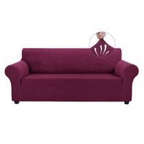 Capas de sofá Asnomy Stretch Sofa Slipcovers 3 Cushion Wine Red