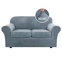 Capas de sofá H.VERSAILTEX Real Velvet Plush, 3 peças para 2 almofadas