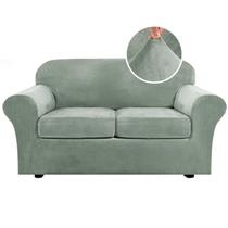 Capas de sofá H.VERSAILTEX Real Velvet Plush, 3 peças para 2 almofadas