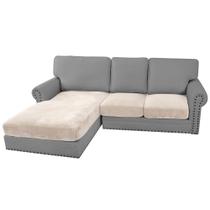 Capas de sofá H.VERSAILTEX Velvet Stretch 3 peças em forma de L