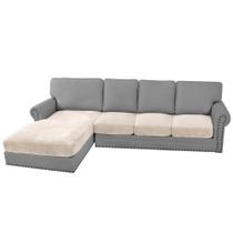 Capas de sofá H.VERSAILTEX Velvet Stretch para seção em forma de L Capas de sofá H.VERSAILTEX Velvet Stretch para seção em forma de L