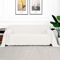 Capas de sofá MYSKY HOME brancas para sofá de 3 almofadas, tamanho XXL