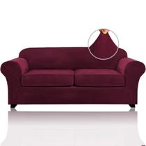 Capas de sofá PrinceDeco Velvet Couch 2 Cushion 230-230 cm