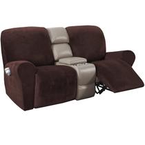 Capas de sofá reclináveis Furniture H.VERSAILTEX Velvet Stretch marrons