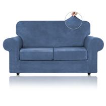 Capas de sofá: Sofá de veludo WEERRW para sofá de 2 almofadas, azul claro Capas de sofá: Sofá de veludo WEERRW para sofá de 2 almofadas, azul claro