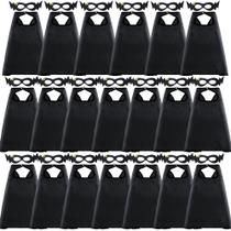 Capas de super-heróis D.Q.Z para crianças, 20 conjuntos de presentes de aniversário pretos Capas de super-heróis D.Q.Z para crianças, 20 conjuntos de presentes de aniversário pretos