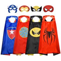 Capas de super-heróis Roko Toys para meninos de 3 a 10 anos (4 unidades)