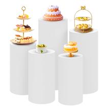 Capas de suporte de pedestal cilíndrico SaitiMade, conjunto de 5 brancas Capas de suporte de pedestal cilíndrico SaitiMade, conjunto de 5 brancas